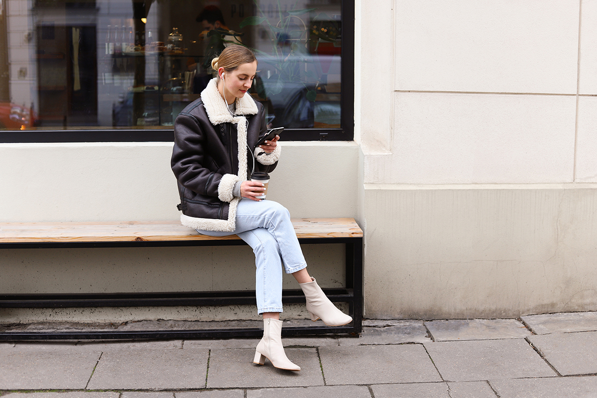 Shearling jacket is back