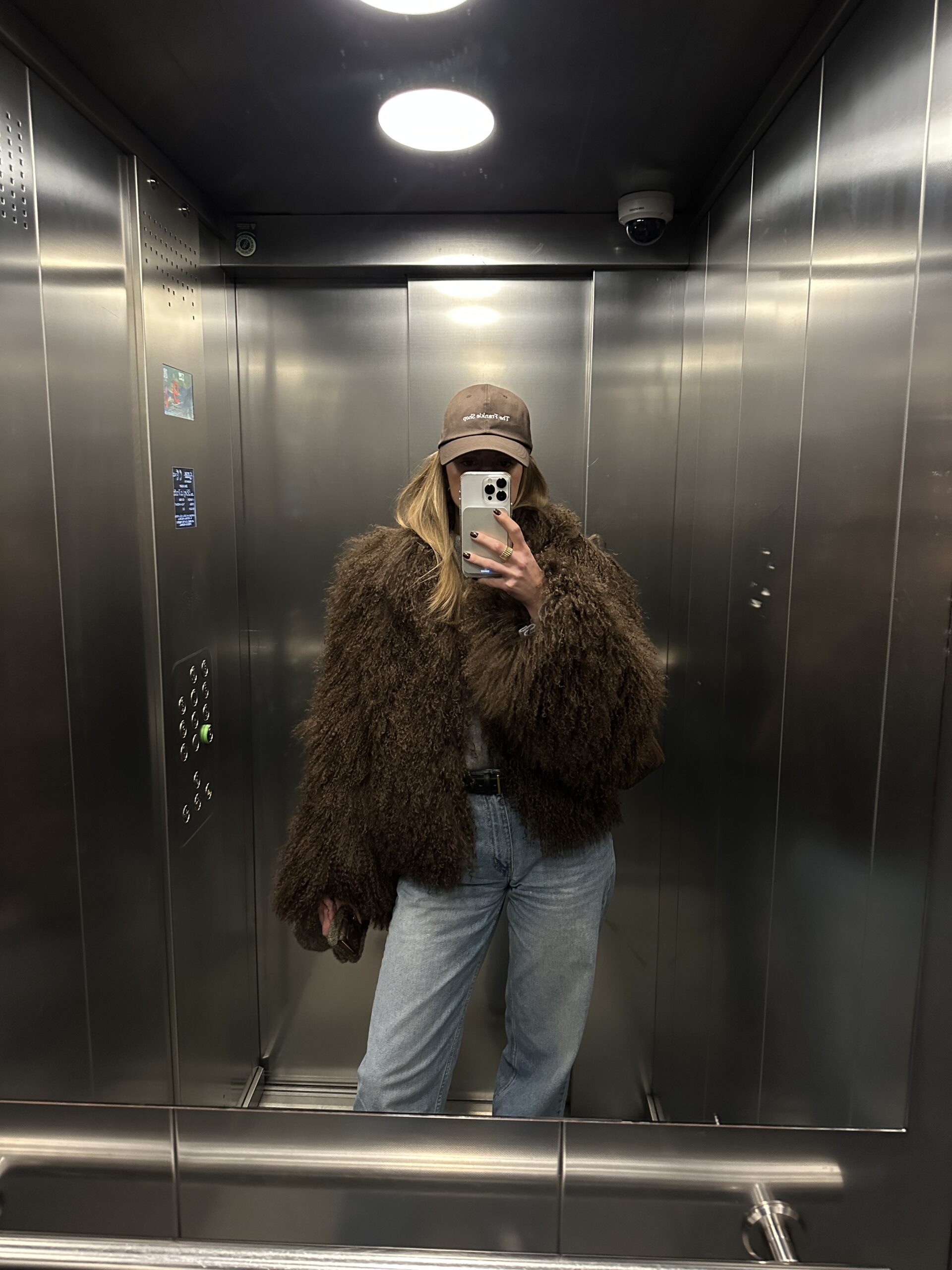 Brown shearling jacket